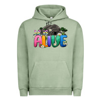 Pigment Oil Green Easter Day He is alive Urban Hoodie - OliviaCreatesArt