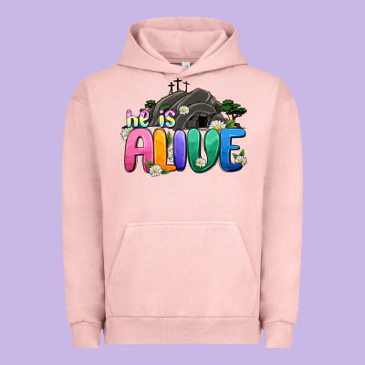 Easter Day He Is Alive Urban Hoodie Designed By Oliviacreatesart