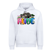 White Easter Day He is alive Urban Hoodie - OliviaCreatesArt
