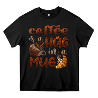 Black coffee is a hug in a mug Heavy Core Tee - BarkalooDesign