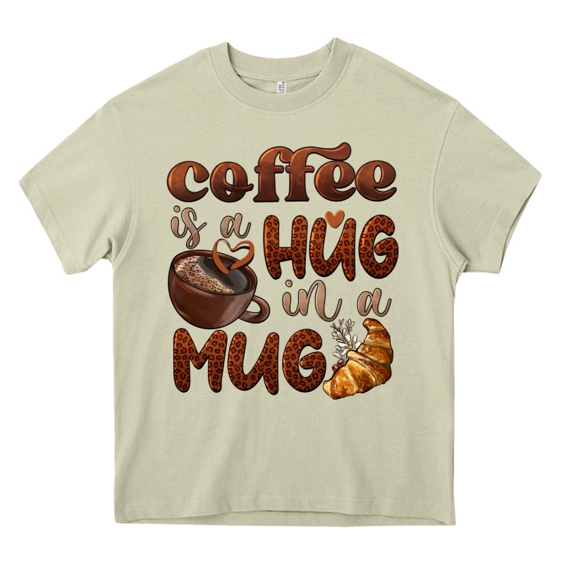 Coffee Is A Hug In A Mug Heavy Core Tee by BarkalooDesign | Teevron