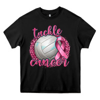 Black Tackle Cancer Volleyball Heavy Core Tee - texasbilliewilder