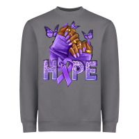 Storm hope lavender ribbon all cancers Heavyweight Sweatshirt - NancyCooperArtShop