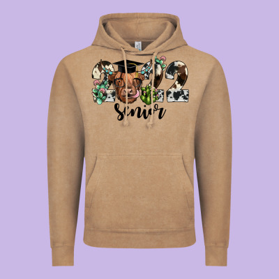 Highland Cow 2022 Vintage Hoodie Designed By Jahusdesignshop