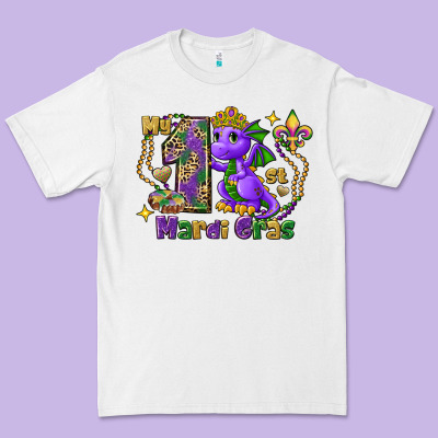 Dragon My First Mardi Gras Premium Tee Designed By Fadigitalartstudio