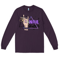 Plum nail hustler Long Sleeve Tee - MaliasSmallBusiness
