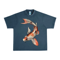 Midnight Navy Koi Fish Urban Heavy Tee - LillyAllenDesigns