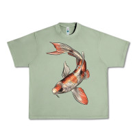 Oil Green Koi Fish Urban Heavy Tee - LillyAllenDesigns