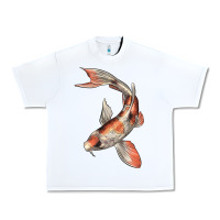 White Koi Fish Urban Heavy Tee - LillyAllenDesigns