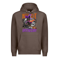 Coffee Black cat apothecary Premium Hoodie - NancyCooperArtShop