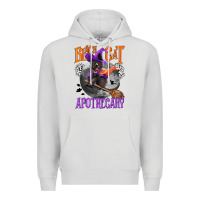 Dove Grey Black cat apothecary Premium Hoodie - NancyCooperArtShop