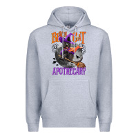 Heather Grey Black cat apothecary Premium Hoodie - NancyCooperArtShop