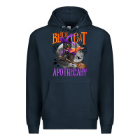 Navy Black cat apothecary Premium Hoodie - NancyCooperArtShop
