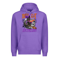 Purple Black cat apothecary Premium Hoodie - NancyCooperArtShop