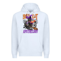 White Black cat apothecary Premium Hoodie - NancyCooperArtShop