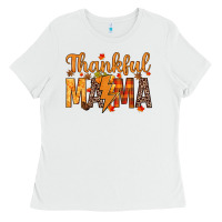 White thankful mama Ladies Tee - texasbilliewilder