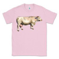 Bubblegum Pink charolais cattle Classic Tee - LillyAllenDesigns