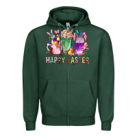 Sports Green Happy Easter Coffee Cups With Bunny Zipper Hoodie - BundleAndBundleShop