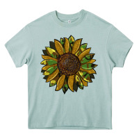 Arona camouflage flitter sunflowers Heavy Core Tee - RanaPortraitStore