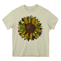 Mossy camouflage flitter sunflowers Heavy Core Tee - RanaPortraitStore