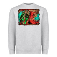 Heather Grey country boots Christmas Heavyweight Sweatshirt - Jasminsmagicworld