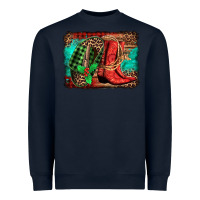 Navy country boots Christmas Heavyweight Sweatshirt - Jasminsmagicworld