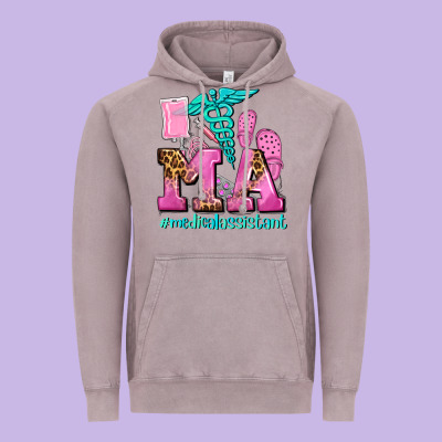 M A Medical Assistant Vintage Hoodie Designed By Adodesignshop