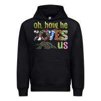 Black Easter Day Oh he loves us Urban Hoodie - OliviaCreatesArt