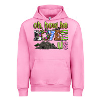 Fuchsia Pink Easter Day Oh he loves us Urban Hoodie - OliviaCreatesArt