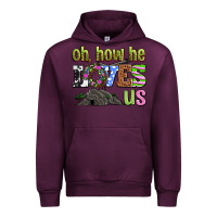 Mauve Wine Easter Day Oh he loves us Urban Hoodie - OliviaCreatesArt