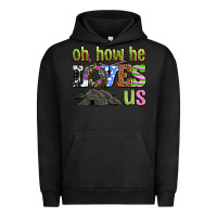 Pigment Black Easter Day Oh he loves us Urban Hoodie - OliviaCreatesArt