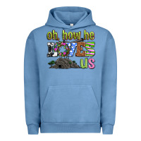 Pigment Pebble Blue Easter Day Oh he loves us Urban Hoodie - OliviaCreatesArt