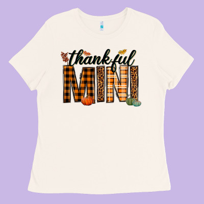 Thankful Mini Ladies Tee Designed By Texasbilliewilder