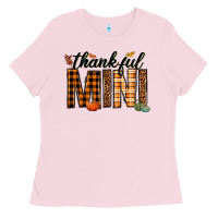 Bubblegum Pink thankful mini Ladies Tee - texasbilliewilder