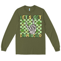 Army Green let's get shamrocked Long Sleeve Tee - MaliasSmallBusiness