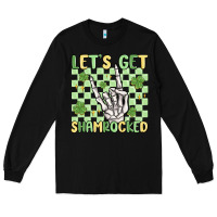 Black let's get shamrocked Long Sleeve Tee - MaliasSmallBusiness