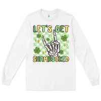 White let's get shamrocked Long Sleeve Tee - MaliasSmallBusiness