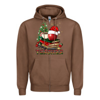 Chestnut Teacher With Christmas Tree Zipper Hoodie - BundleAndBundleShop