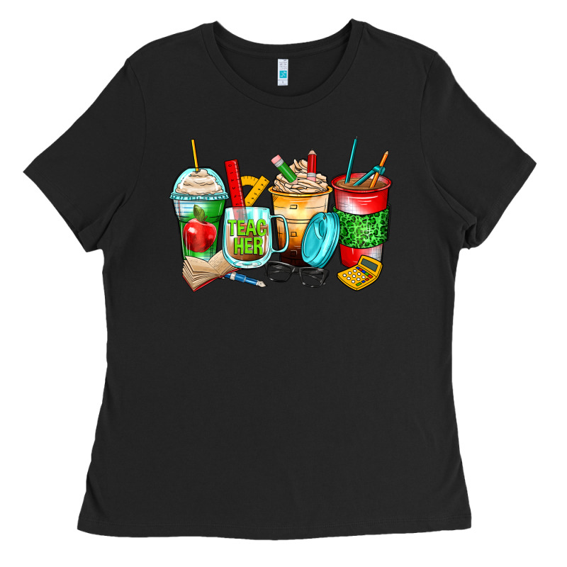 Teacher Coffee Cups Ladies Tee by Zillion Design Studio | Teevron
