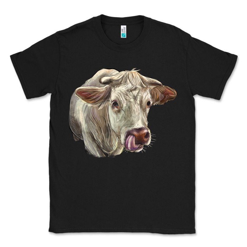 Charolais Cattle Face Classic Tee by LillyAllenDesigns | Teevron