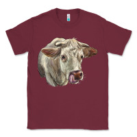 Burgundy Charolais Cattle Face Classic Tee - LillyAllenDesigns