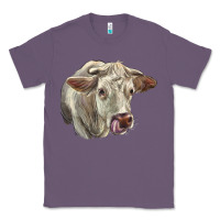 Lavender Charolais Cattle Face Classic Tee - LillyAllenDesigns