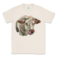 Natural Charolais Cattle Face Classic Tee - LillyAllenDesigns
