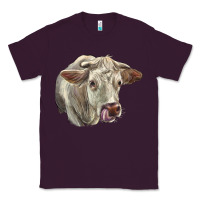 Plum Charolais Cattle Face Classic Tee - LillyAllenDesigns