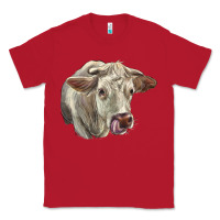Red Charolais Cattle Face Classic Tee - LillyAllenDesigns