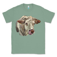 Sage Charolais Cattle Face Classic Tee - LillyAllenDesigns