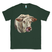Sports Green Charolais Cattle Face Classic Tee - LillyAllenDesigns