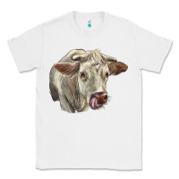 White Charolais Cattle Face Classic Tee - LillyAllenDesigns