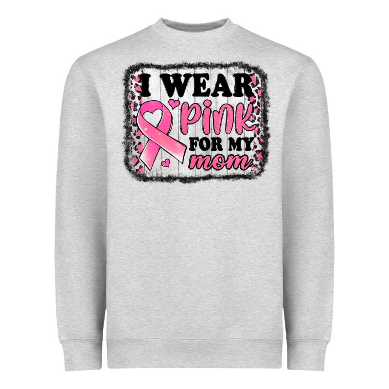 I Wear Pink For My Mom Breast Cancer Awareness Heavyweight Sweatshirt by Jasminsmagicworld | Teevron