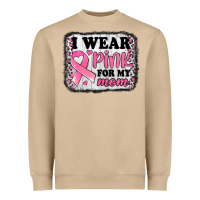 Mushroom i wear pink for my mom breast cancer awareness Heavyweight Sweatshirt - Jasminsmagicworld